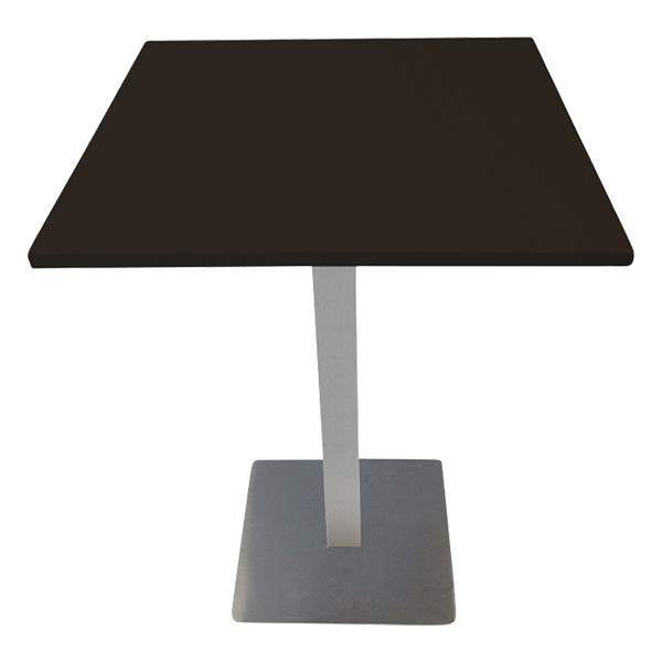 Sitztisch Edelstahl schwarz 80 x 80 x 74 cm