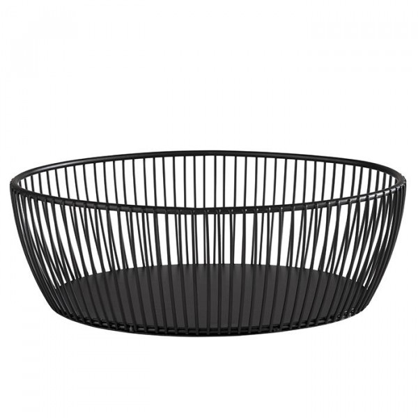 Brotkorb "Svart" Metall schwarz 24x19cm