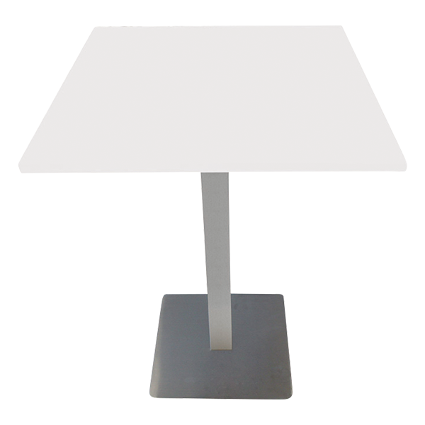 Sitztisch Edelstahl weiß 80 x 80 x 74 cm