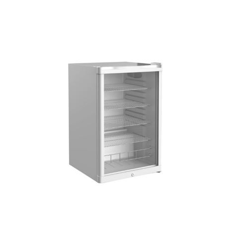 Flaschenkühlschrank 150 l weiß mit Glastür